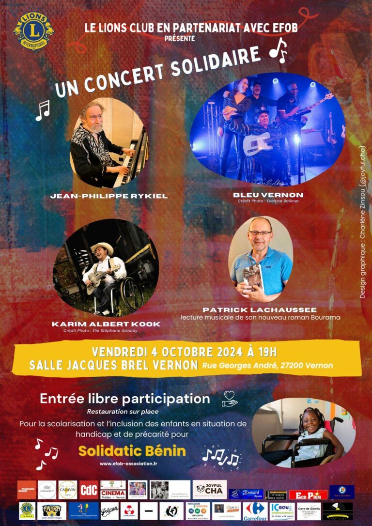 Live pour Solidatic un concert solidaire a Vernon